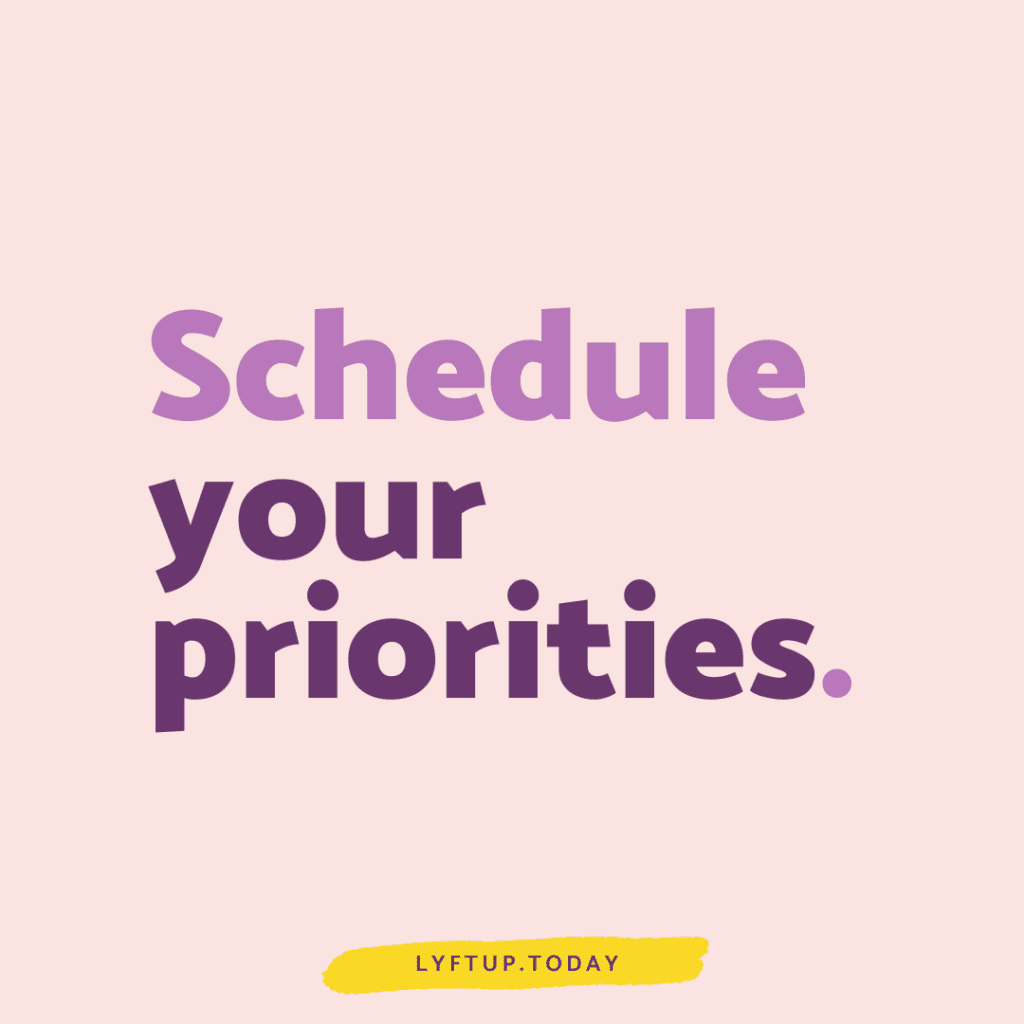 lyftup - schedule your priorities