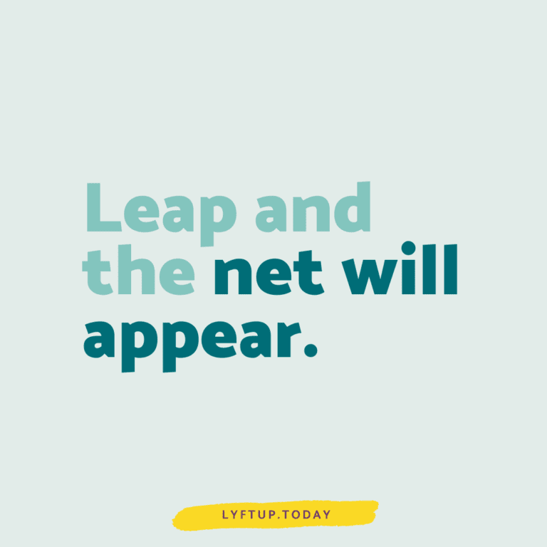 Leap and the net will appear