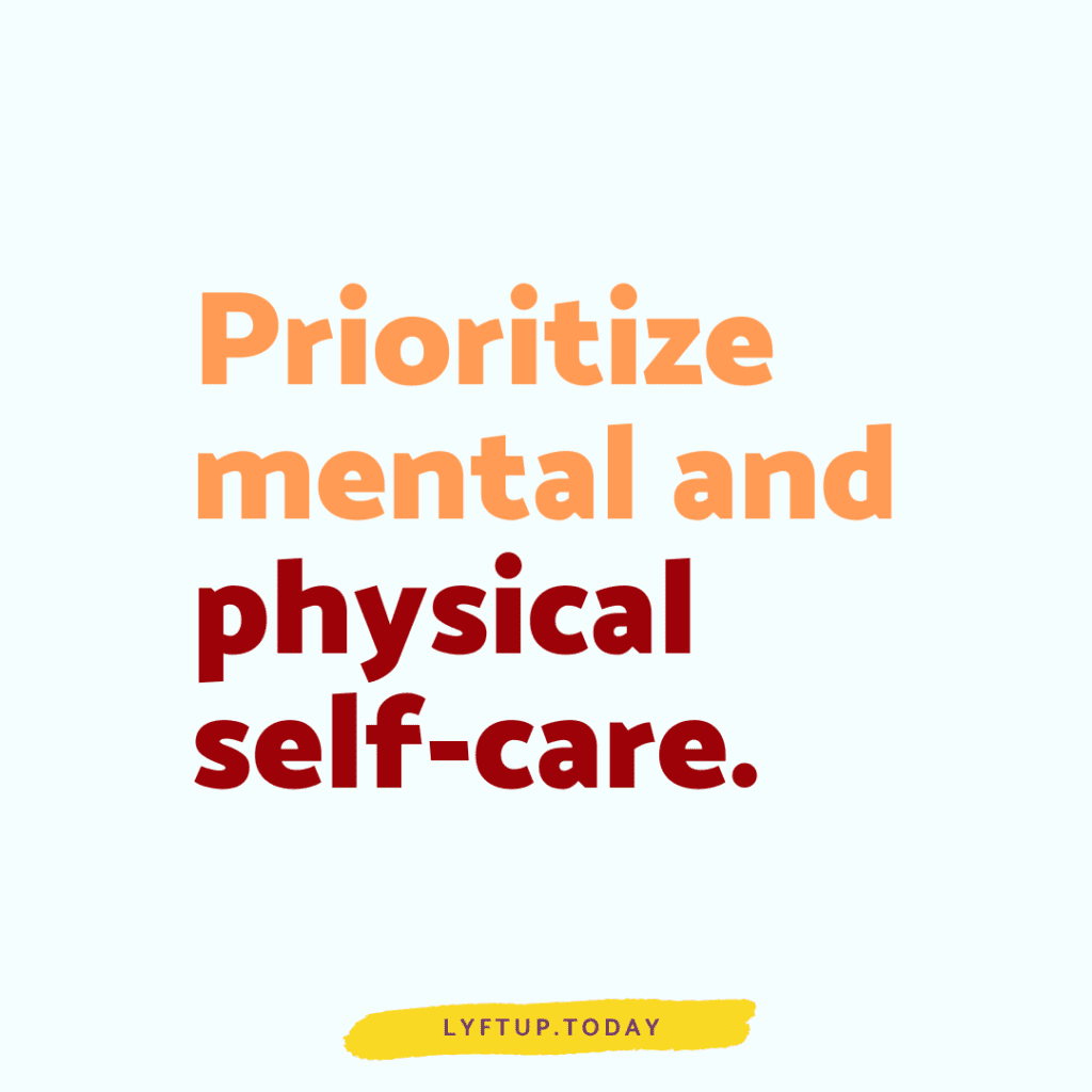 lyftup - prioritize mental and physical self-care