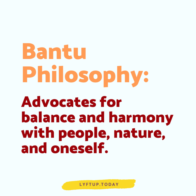 lyftup - bantu philosophy - advocates for balance and harmony with people nature and oneself