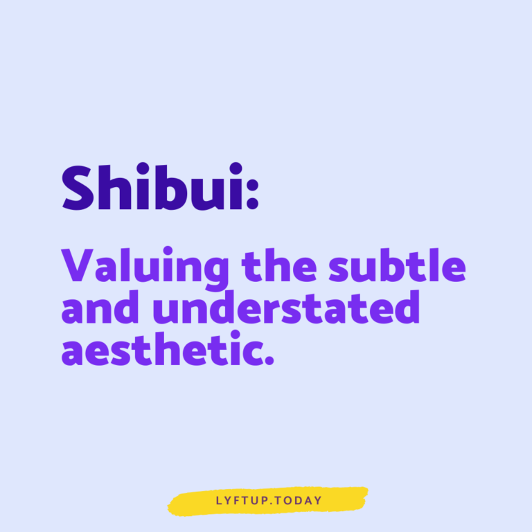 lyftup - shibui - valuing the subtle and understated aesthetic