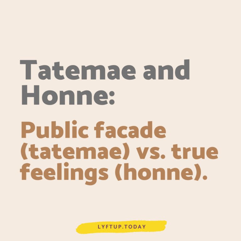 lyftup - tatemae and nonne - public facade vs true feelings